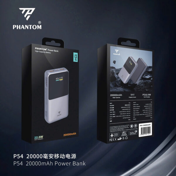 PIN PHANTOM P54 20.000MAH PD 22.5W