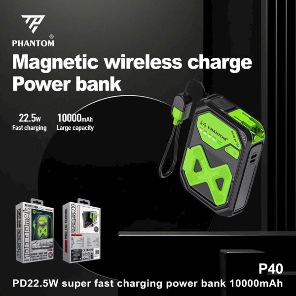 PIN PHANTOM 10.000MAH ĐA NĂNG - P40
