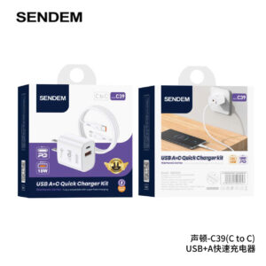 BỘ SẠC SENDEM C39 C-C 20W, CỔNG USB  C