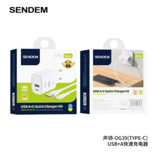 BỘ SẠC SENDEM OG39 C-L 20W, CỔNG USB  C