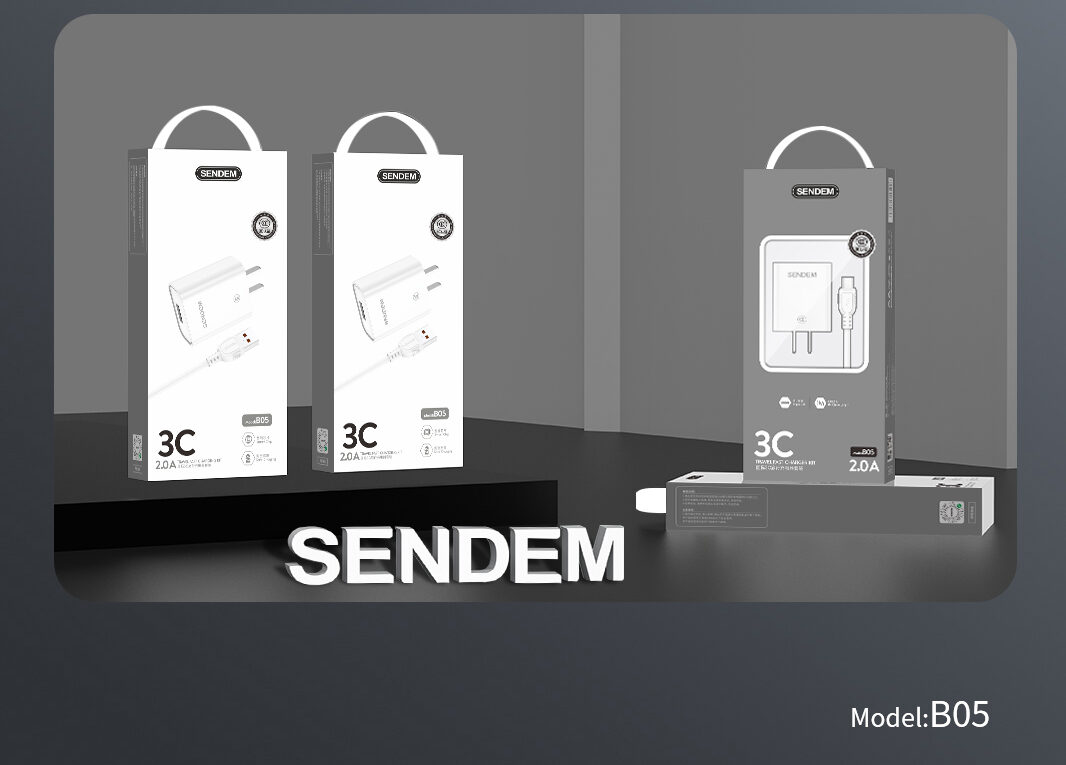 BỘ SẠC SENDEM B05 V8/TYPEC/LIGHTNING CÔNG SUẤT 2.5A