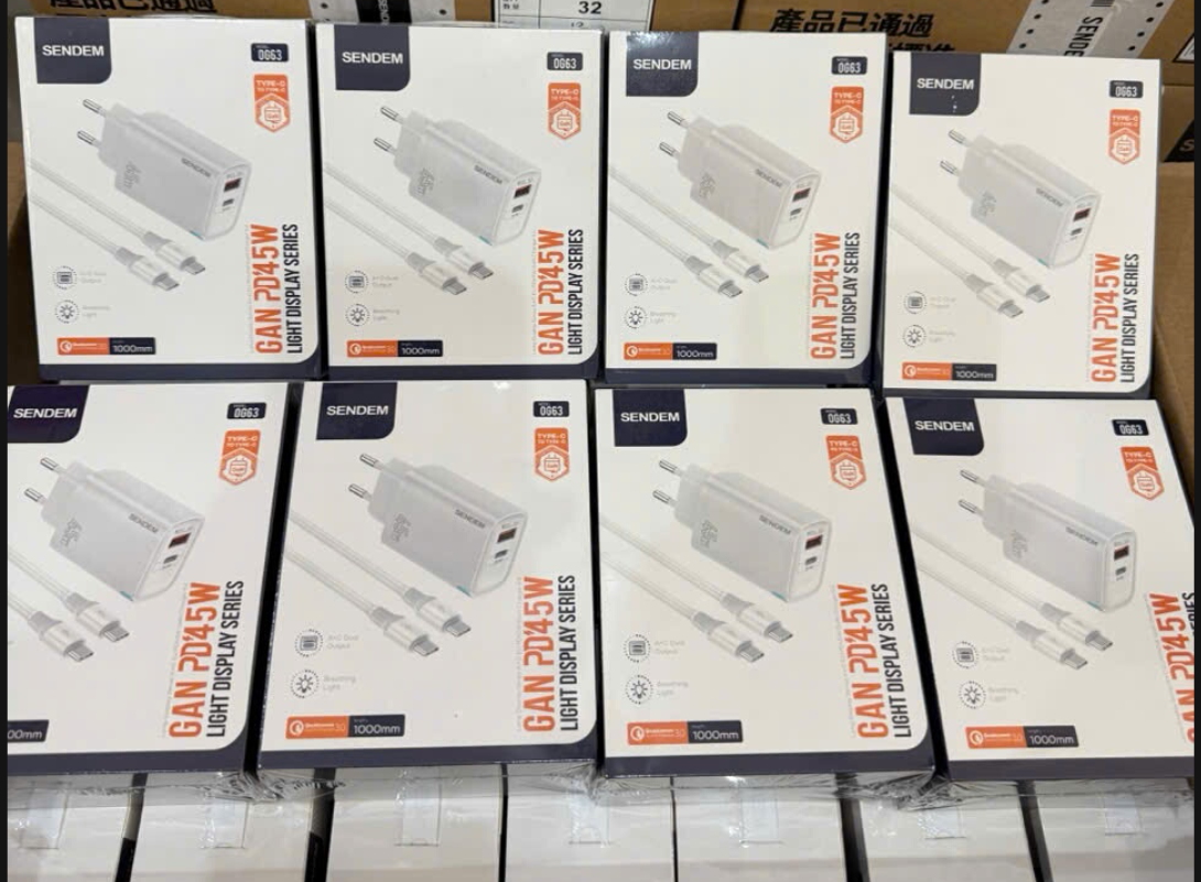 BỘ SẠC SENDEM OG63 45W C-C GAN2 CỔNG
