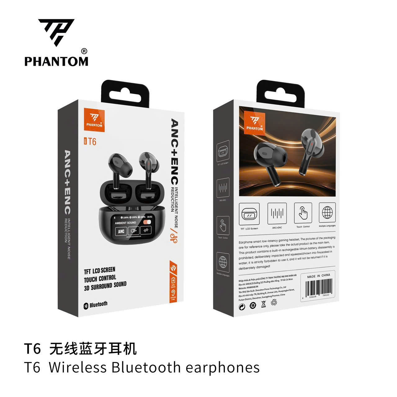 TAI NGHE BLUETOOTH PHANTOM T6